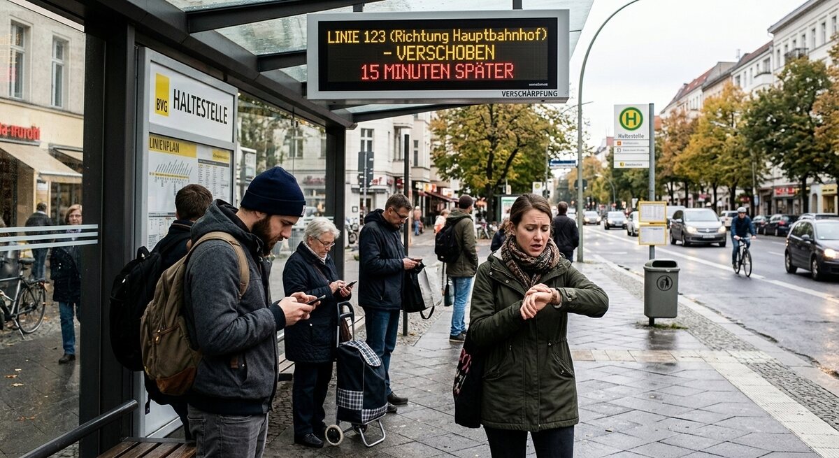 Bildimpuls: Verspätung im öffentlichen Verkehr