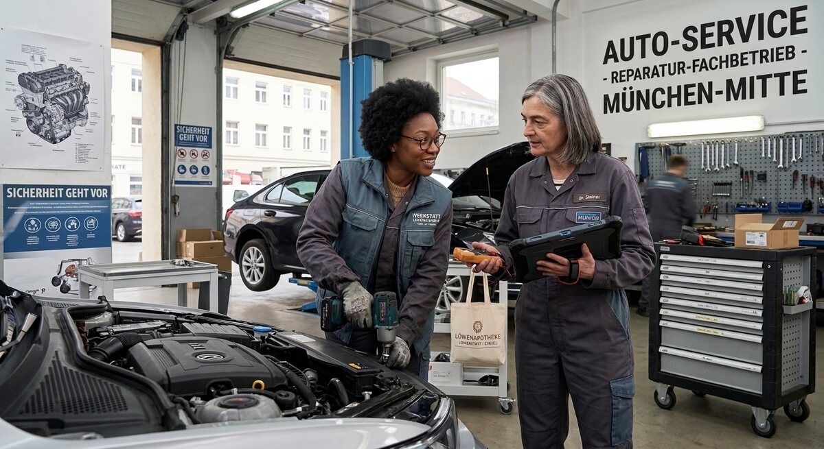 Bildimpuls: Arbeit in einer Werkstatt oder Firma