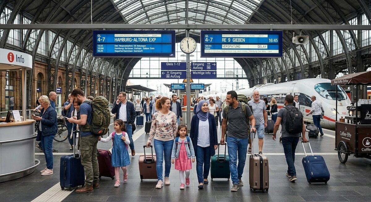 Bildimpuls: Unterwegs am Bahnhof