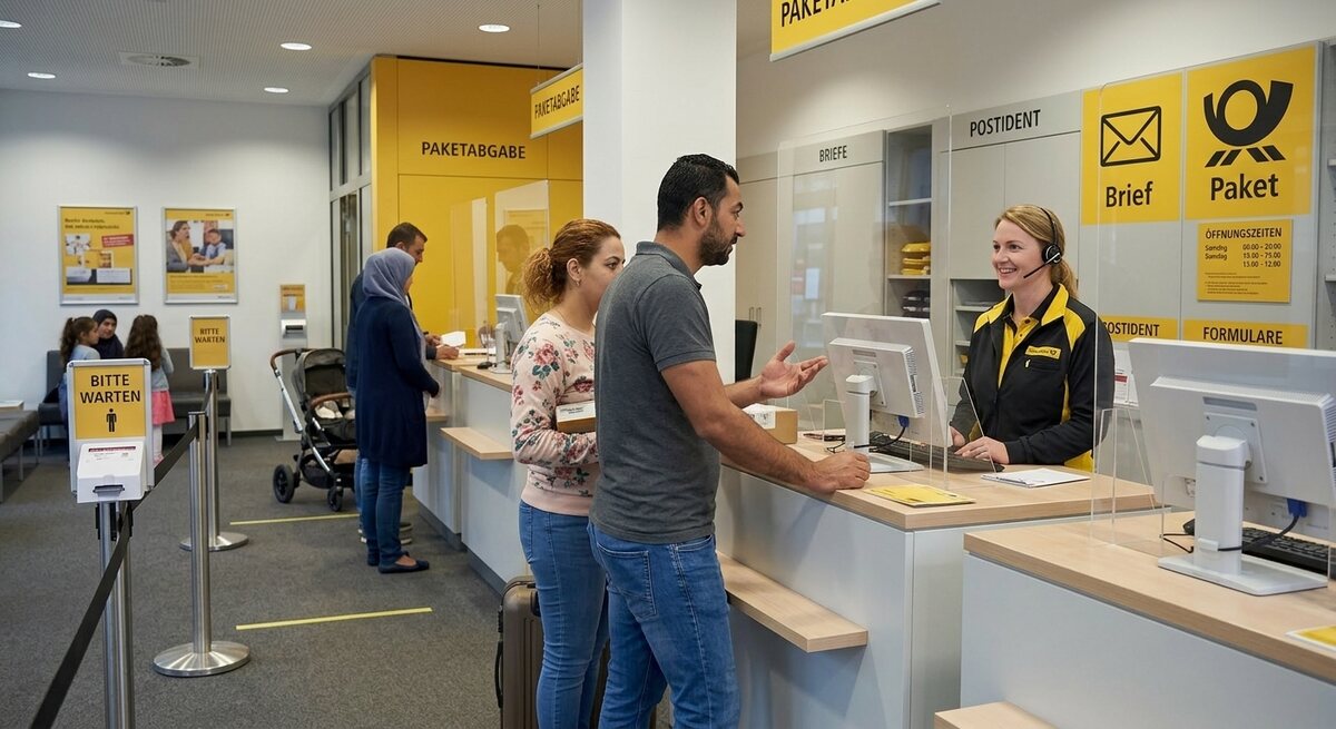 Bildimpuls: In der Postfiliale oder am Serviceschalter