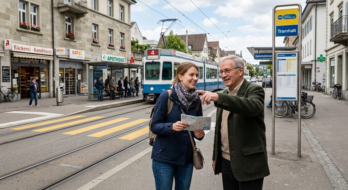 Bildimpuls zu Set 4: Nach dem Weg fragen · Bild