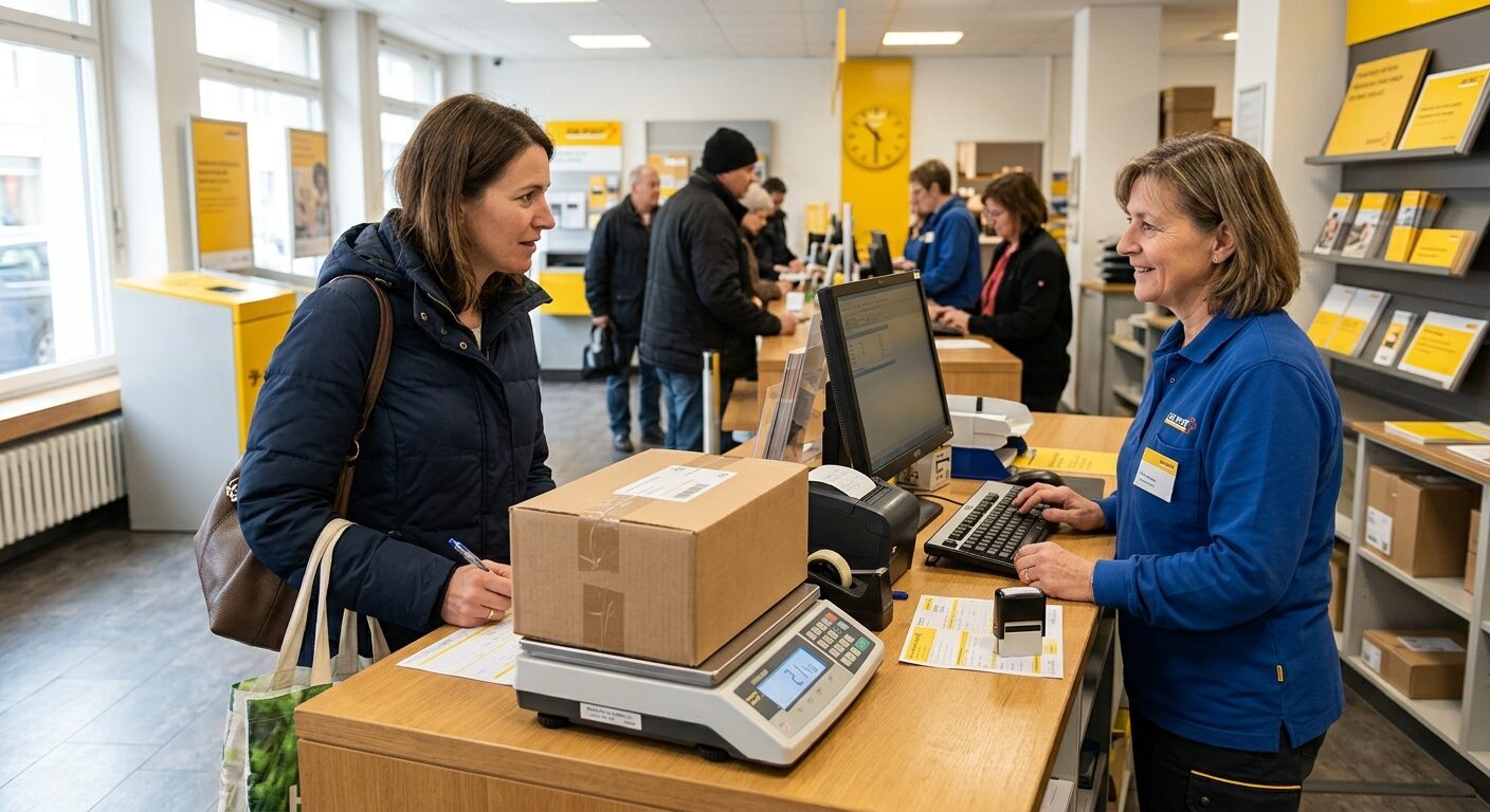 Bildimpuls zu Set 1: Paket auf der Post · Bild