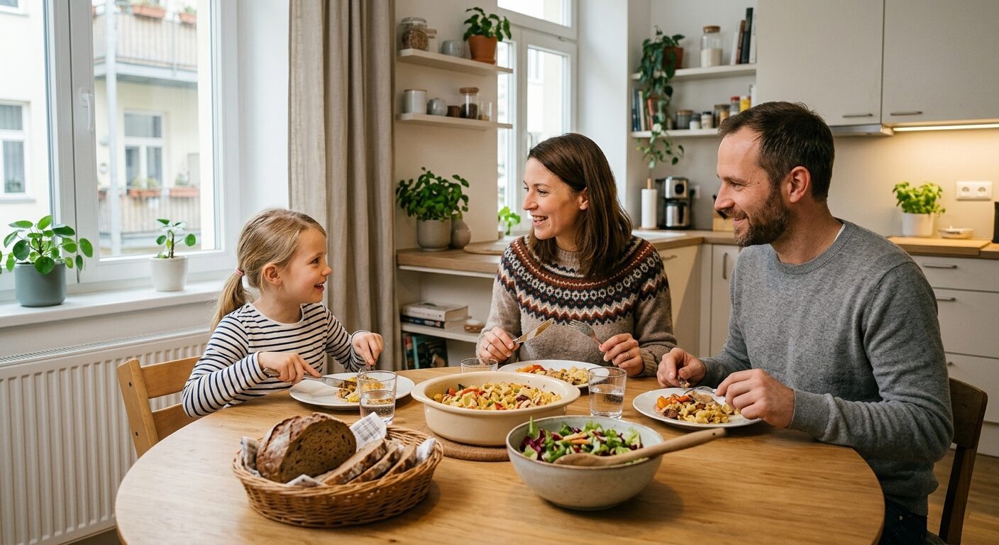 Bildimpuls zu Familie beim Essen