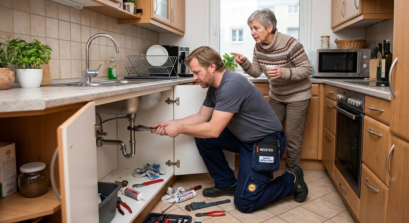 Bildimpuls zu Handwerker in einer Wohnung