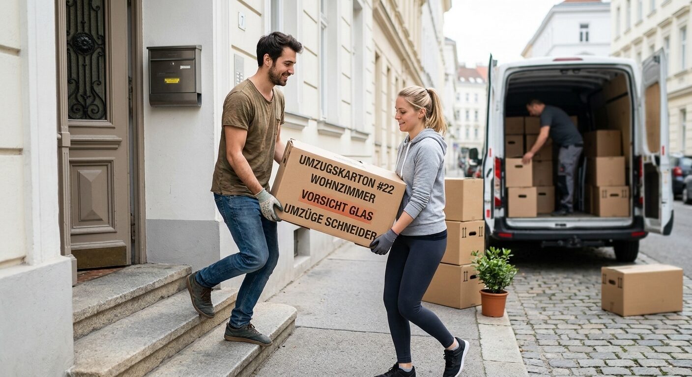 Bildimpuls zu Umzug / Kartons tragen
