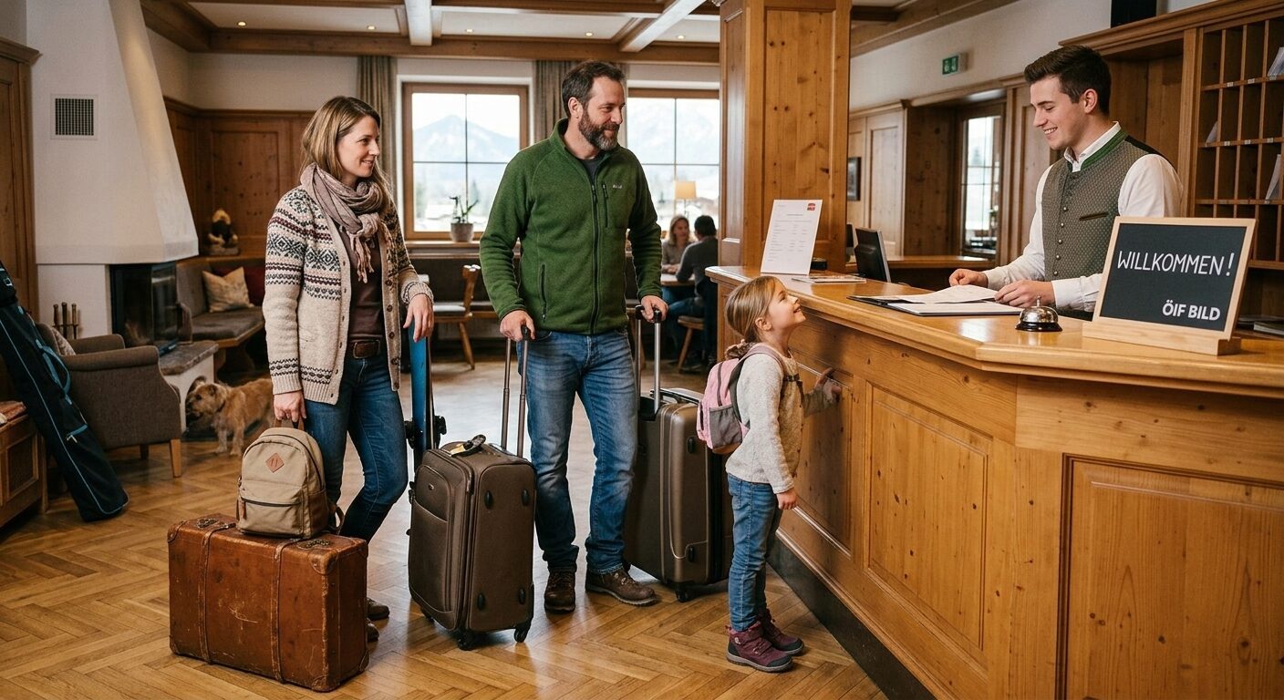 Bildimpuls zu Reise/Urlaub (Koffer, Hotel)