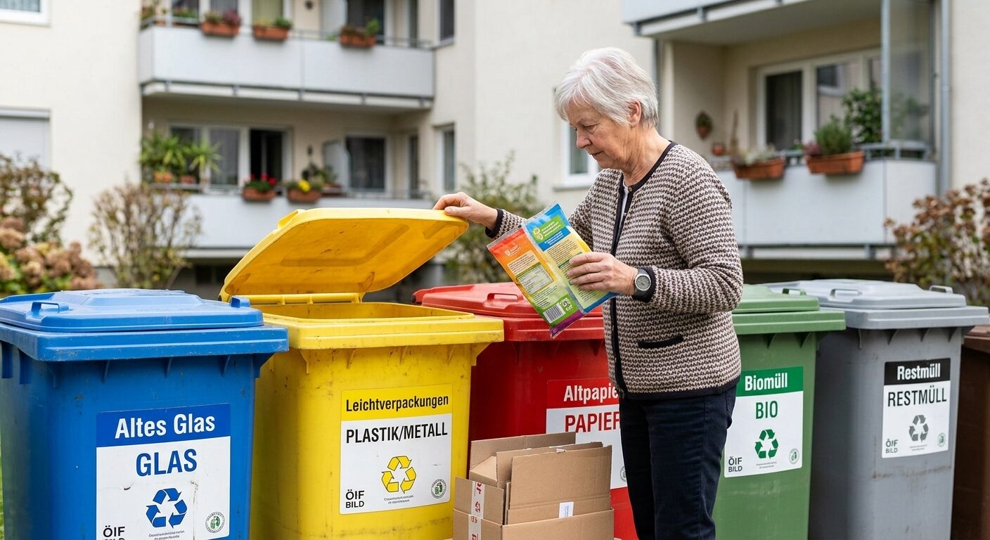 Bildimpuls zu Mülltrennung/Recycling