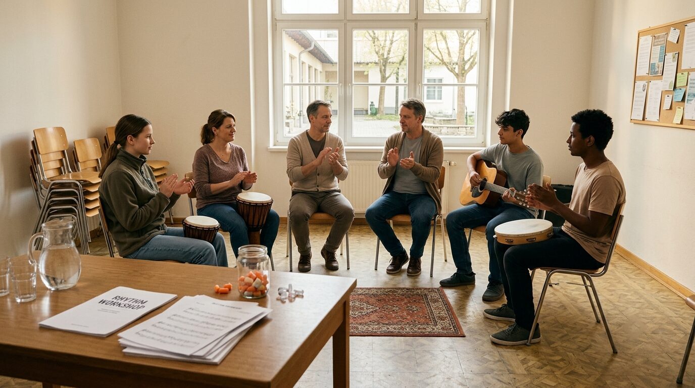 Bildimpuls zu Musikwerkstatt im Nachbarschaftshaus