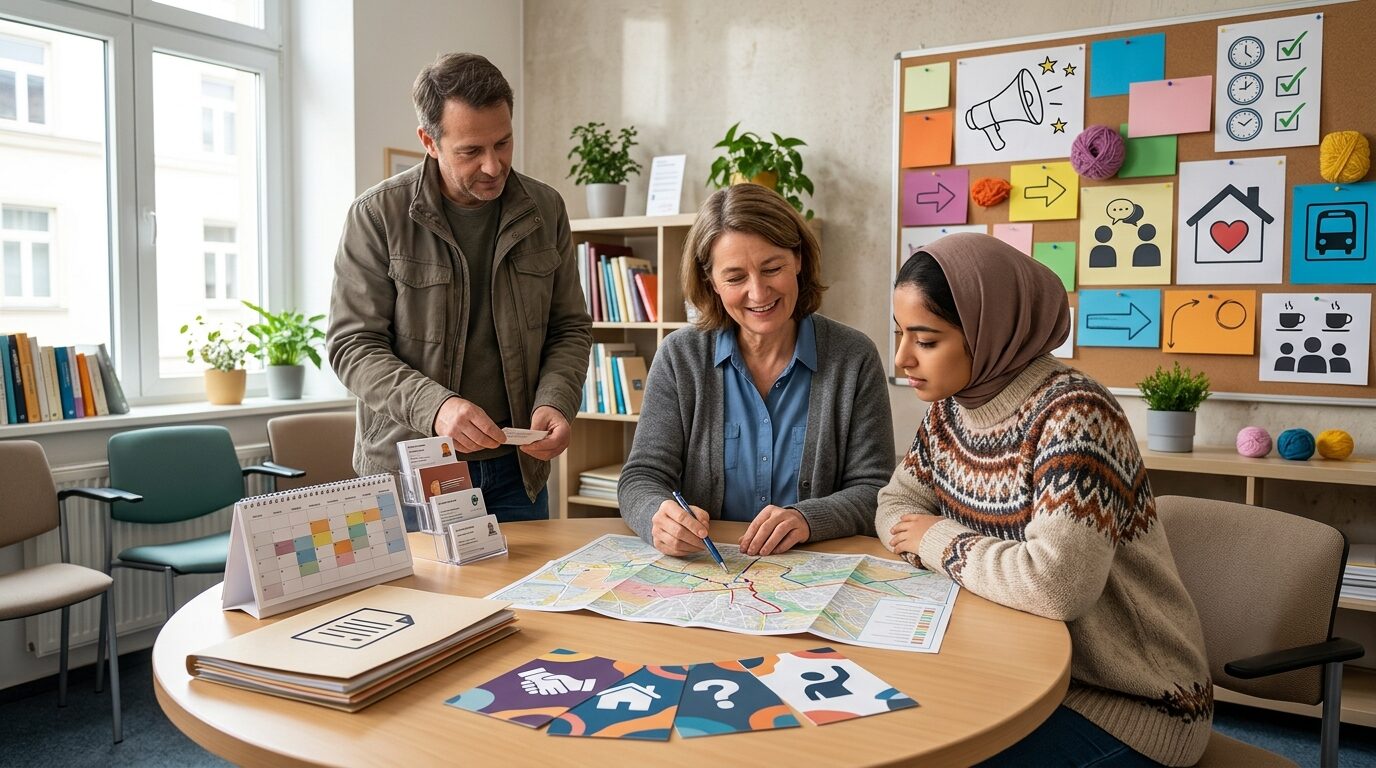 Bildimpuls zu Orientierung im Nachbarschaftsbüro