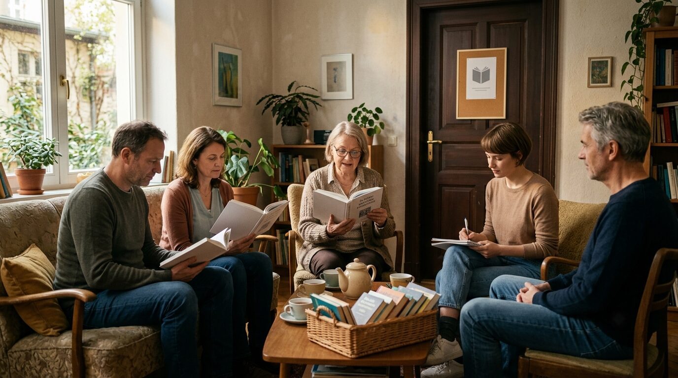 Bildimpuls zu Lesekreis im Gemeinschaftsraum